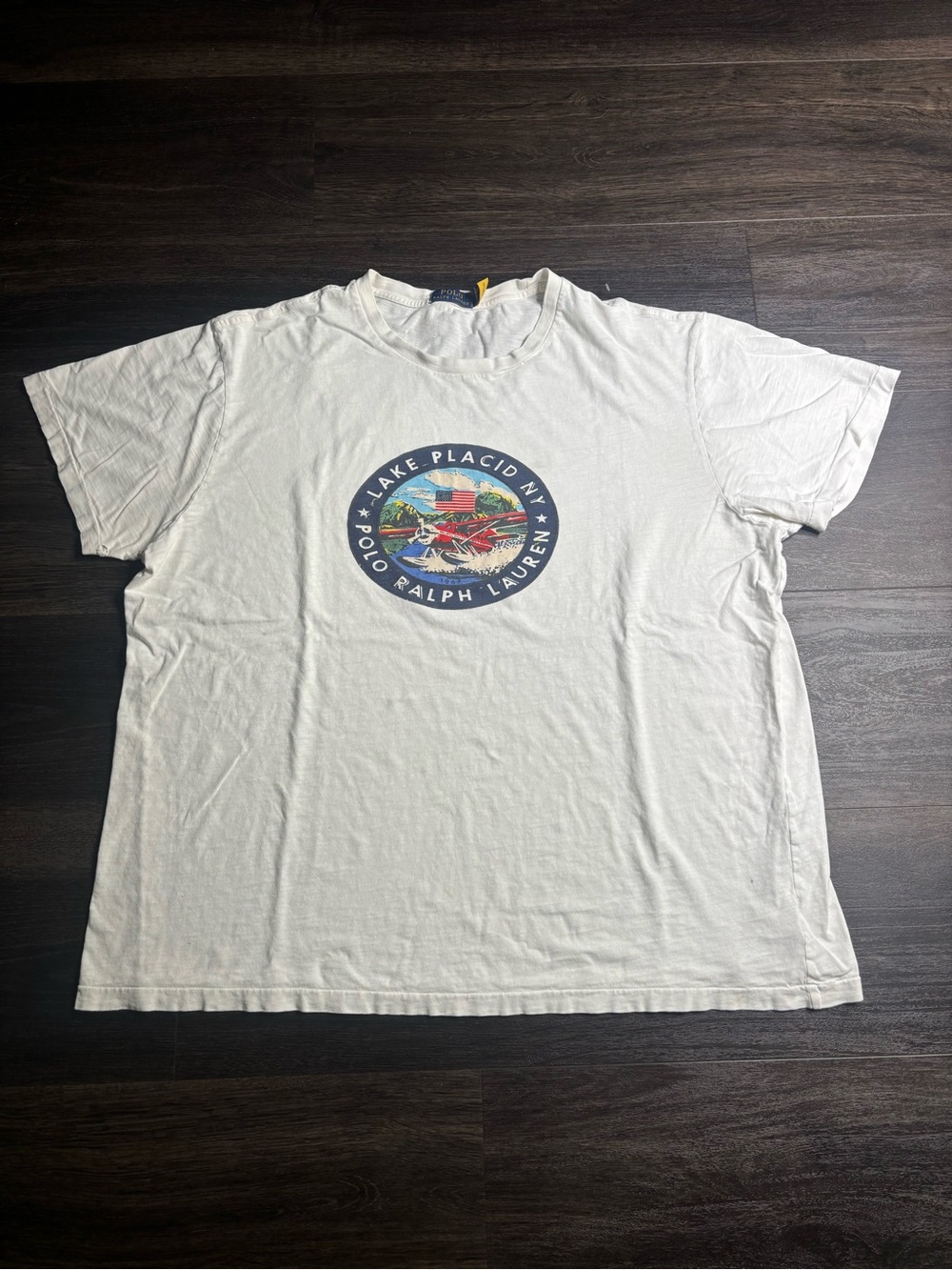 POLO Ralph Lauren Placid NY 100% Cotton Patriotic T Shirt XXL Seaplane